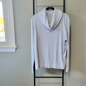nwot • loft super soft cowlneck sweater | light blue